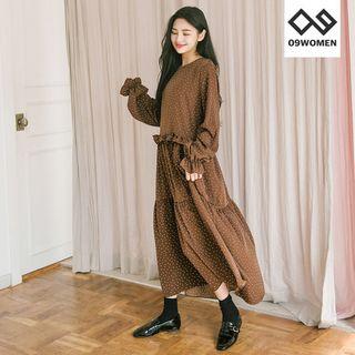 Frill-trim Polka-dot Dress