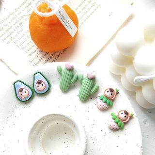Cactus / Fruit Cartoon Resin Earring