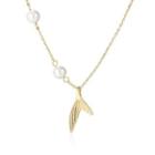 Fish Tail Faux Pearl Necklace Necklace - Fish Tail - One Size