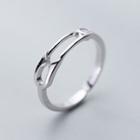 925 Sterling Silver Safety Pin Open Ring