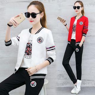 Set: Short-sleeve T-shirt + Zip Jacket + Sweatpants
