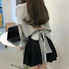 Cropped Tie-waist Sweatshirt