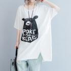 Bear Print Elbow Sleeve Long T-shirt