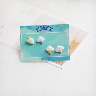 Ceramic Cloud Earring