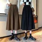 Woolen High-waist A-line Full Skirt