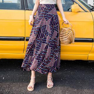Printed Midi A-line Skirt (various Designs)