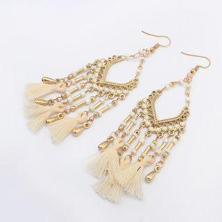 Tasseled Beaded Dangle Earring