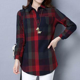 Placket Plaid Shirt