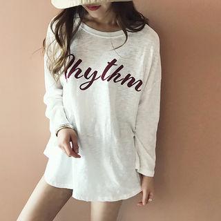 Round-neck Lettering M Lange T-shirt