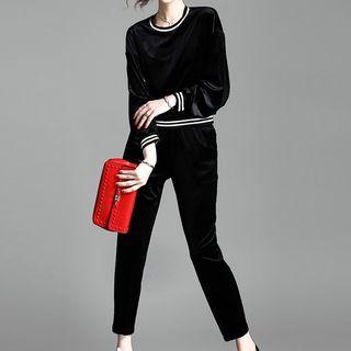 Set: Ribbon Detail Pullover + Track Pants