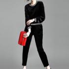 Set: Ribbon Detail Pullover + Track Pants