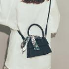 Set: Plain Crossbody Bag + Print Scarf