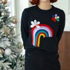 Flower Rainbow Embroidery Sweater