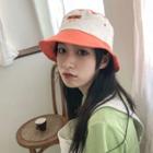 Embroidered Colour Block Bucket Hat