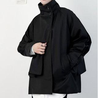 Stand Collar Asymmetrical Jacket