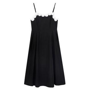 Spaghetti Strap Rose Midi Dress