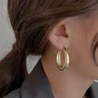 Alloy Hoop Earring 1 Pair - Hoop Earring - Gold - One Size
