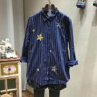 Star Printed Striped Shirt