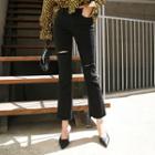 Slit-detail Semi Boot-cut Pants