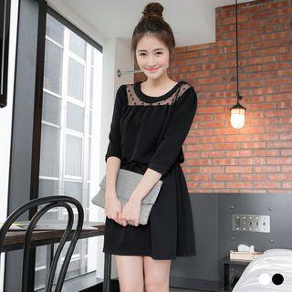 Mesh Drawstring Dress