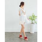Embroidered Ruffle-hem Dress