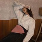 Flower Embroidered Long-sleeve Loose-fit Shirt