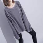 Long Sleeve Drop Shoulder Loose Fit T-shirt
