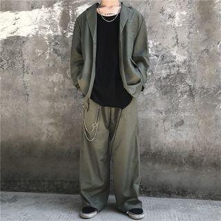 Couple Matching Single-breasted Blazer / Wide-leg Pants