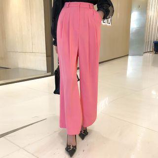 Vivid Color Wide Dress Pants