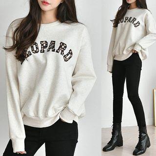 Leopard Letter Print Sweatshirt
