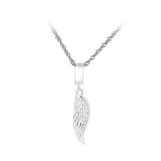 925 Sterling Silver Angel Wing Pendant With Necklace