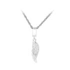 925 Sterling Silver Angel Wing Pendant With Necklace