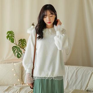 Ruffled Polka-dot Tulle Top