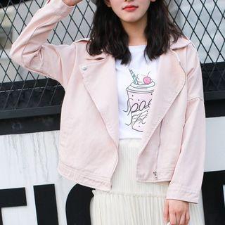 Zipper Denim Jacket