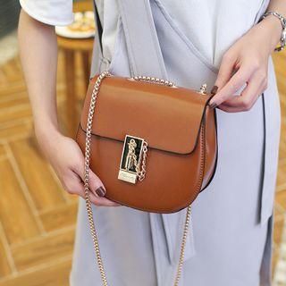 Chain Strap Saddle Crossbody Bag