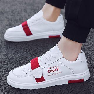 Strap Detail Lace-up Sneakers