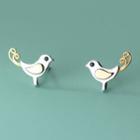 Bird Sterling Silver Earring 1 Pair - S925 Silver - Silver - One Size