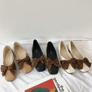 Ribbon Accent Dorsay Flats
