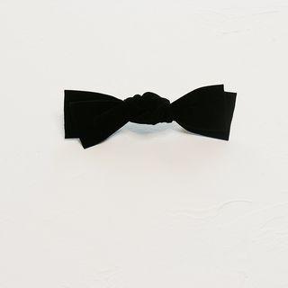 Velvet Bow Hair Clip Black - One Size