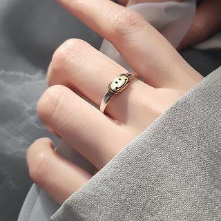925 Sterling Silver Smiley Ring S925 Silver - As Shown In Figure - One Size