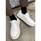 Lace-up Cowhide Sneakers