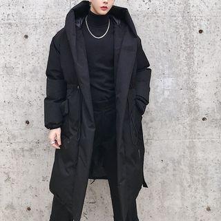 Sashed Hood Padding Oversize Jacket