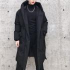 Sashed Hood Padding Oversize Jacket