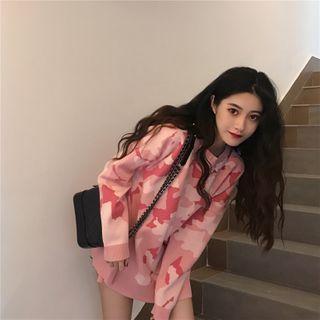 Camouflage Oversize Sweater Pink - One Size