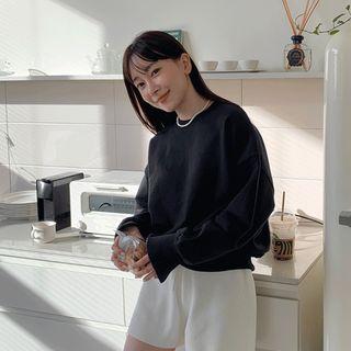 Drawcord-waist Knit Short