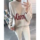 Smile Lettered Sweater Ivory - One Size