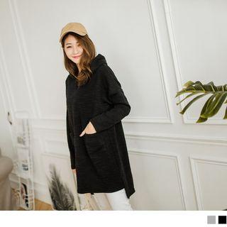 Dipped Back Hooded Dress