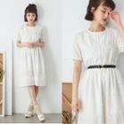 Eyelet Lace Short-sleeve A-line Dress