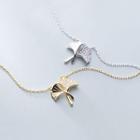925 Sterling Silver Leaf Pendant Necklace S925 Silver - Silver - One Size