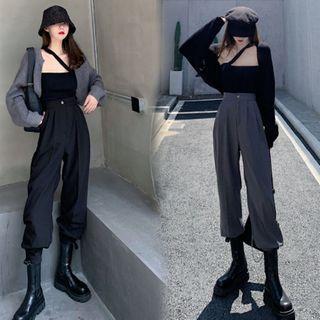 Harem Pants / Spaghetti Strap Top / Cardigan